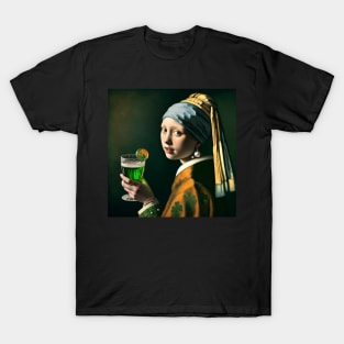 St. Paddy's Pearl: Girl with a Pearl Earring St. Patrick's Day Celebration T-Shirt